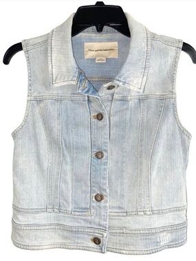 Pilcro and the Letterpress Light Blue Denim Vest S